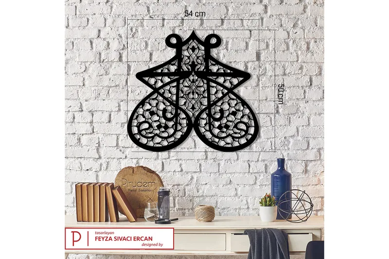 Dekorativ Veggdekor 35x70 cm - Svart - Innredning - Veggdekorasjon - Skilt - Metallskilt