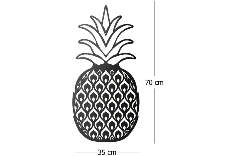 Dekorativ Veggdekor 35x70 cm - Svart - Innredning - Veggdekorasjon - Skilt - Metallskilt