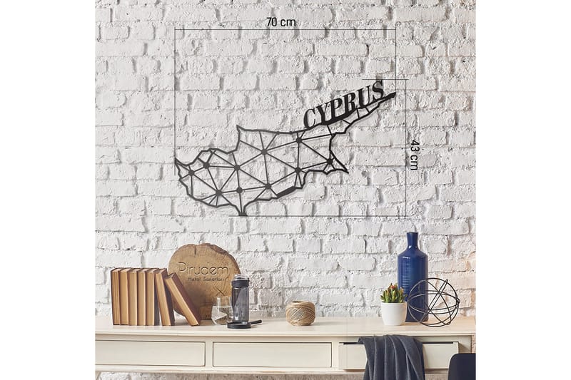 Dekorativ Veggdekor 43x70 cm - Svart - Innredning - Veggdekorasjon - Skilt - Metallskilt