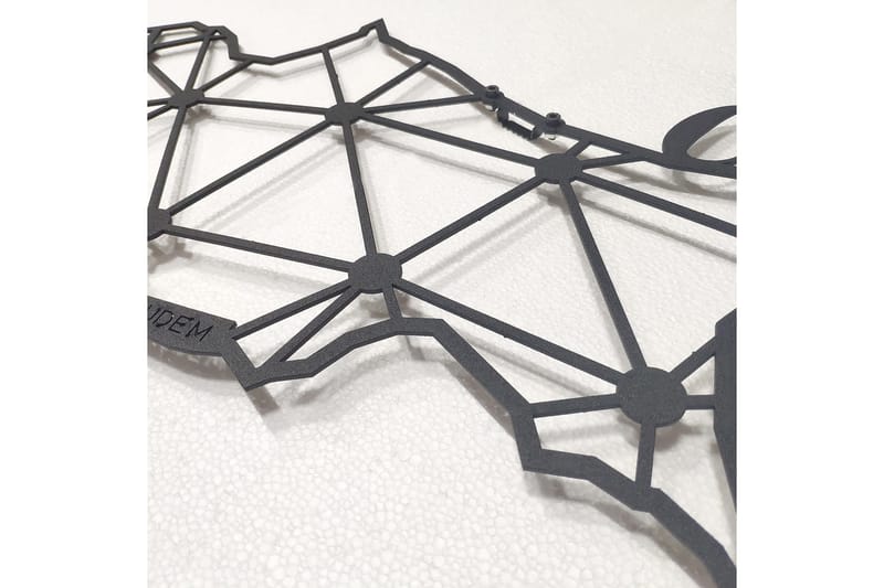 Dekorativ Veggdekor 43x70 cm - Svart - Innredning - Veggdekorasjon - Skilt - Metallskilt