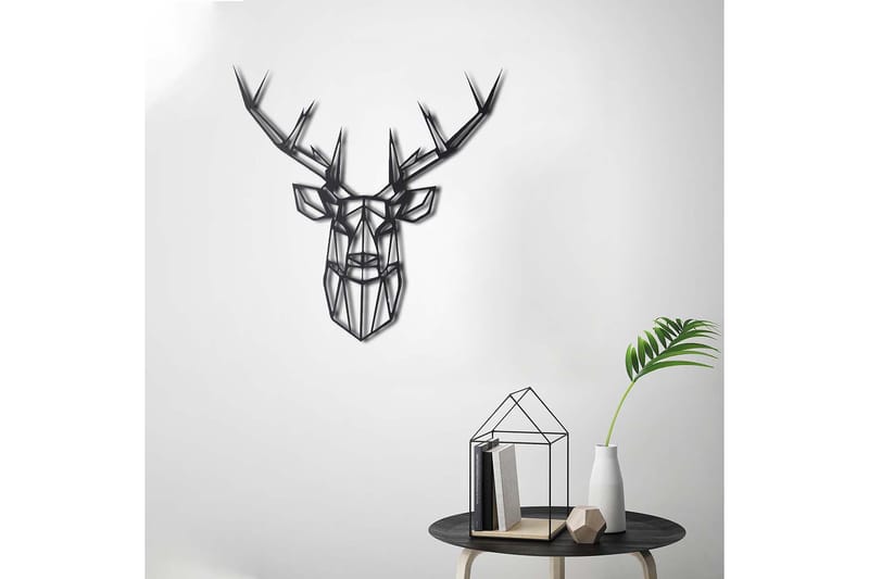Dekorativ Veggdekor 49x49 cm - Svart - Innredning - Veggdekorasjon - Skilt - Metallskilt