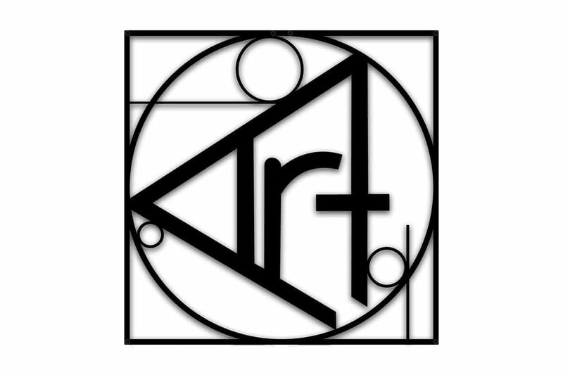 Dekorativ Veggdekor 49x49 cm, Svart