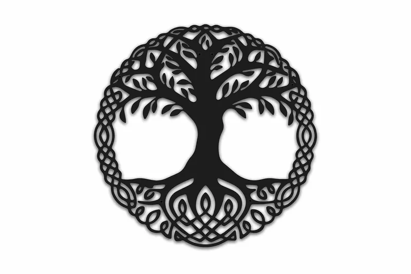 Dekorativ Veggdekor 49x49 cm, Svart