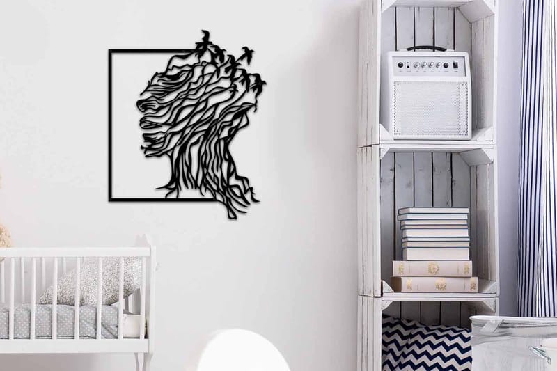 Dekorativ Veggdekor 49x59 cm, Svart