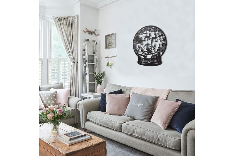 Dekorativ Veggdekor 50x50 cm - Svart - Innredning - Veggdekorasjon - Skilt - Metallskilt