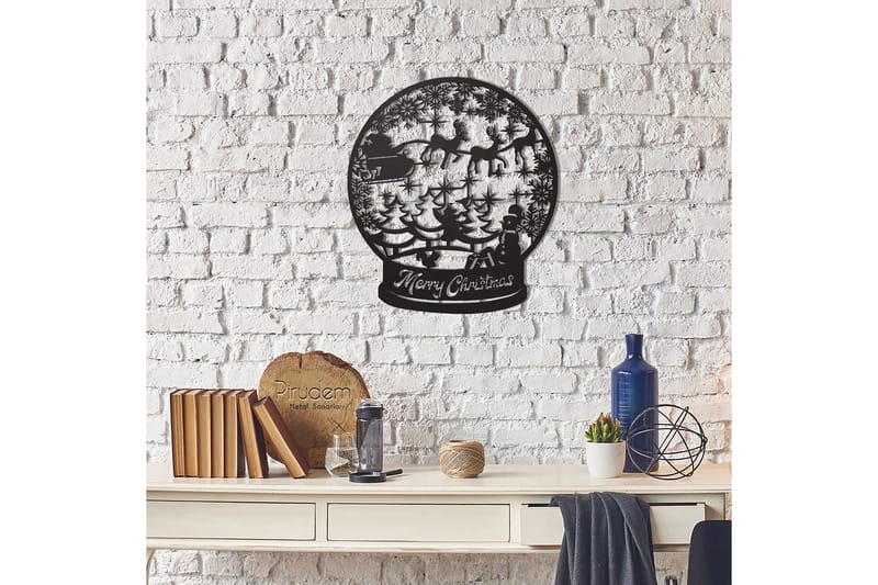 Dekorativ Veggdekor 50x50 cm - Svart - Innredning - Veggdekorasjon - Skilt - Metallskilt