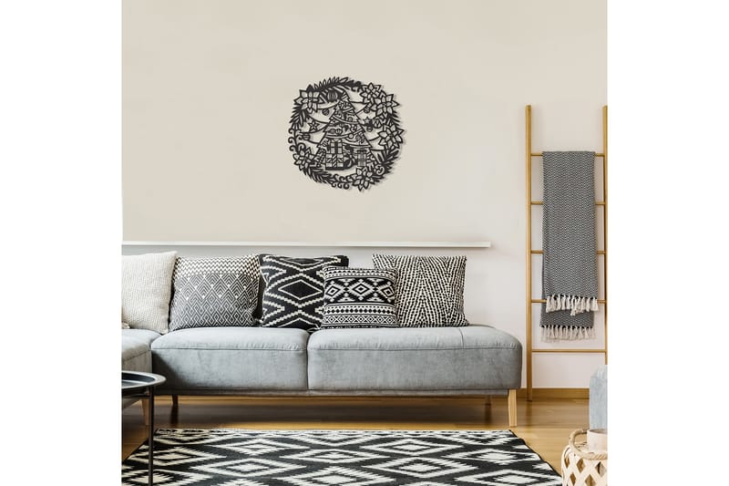 Dekorativ Veggdekor 50x50 cm - Svart - Innredning - Veggdekorasjon - Skilt - Metallskilt