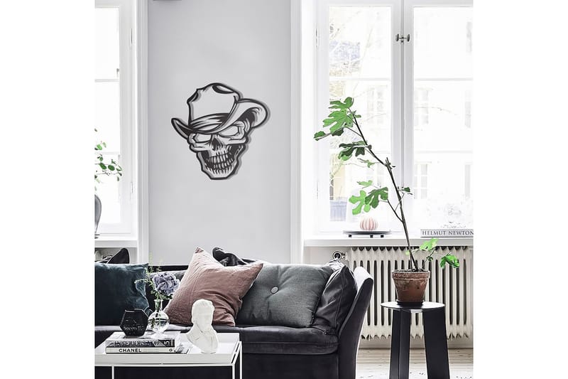 Dekorativ Veggdekor 50x50 cm - Svart - Innredning - Veggdekorasjon - Skilt - Metallskilt