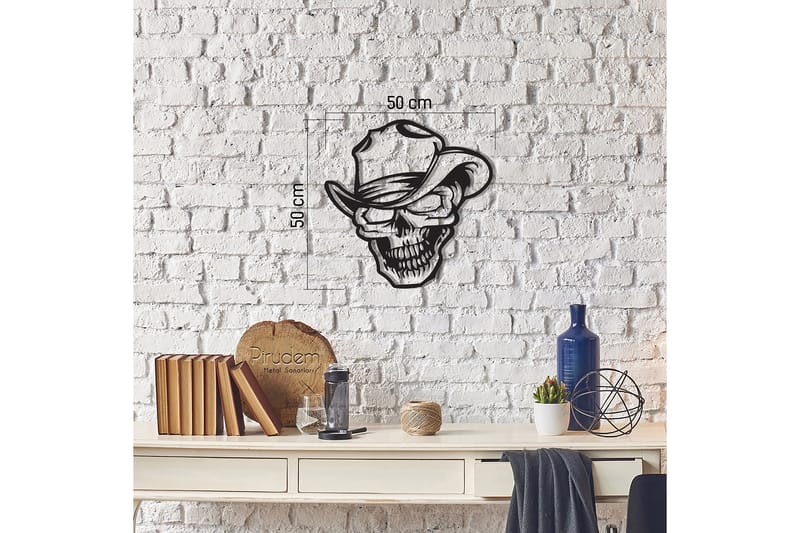 Dekorativ Veggdekor 50x50 cm - Svart - Innredning - Veggdekorasjon - Skilt - Metallskilt