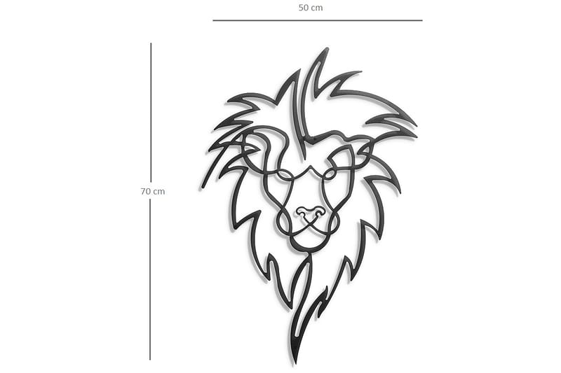 Dekorativ Veggdekor 50x70 cm - Svart - Innredning - Veggdekorasjon - Skilt - Metallskilt