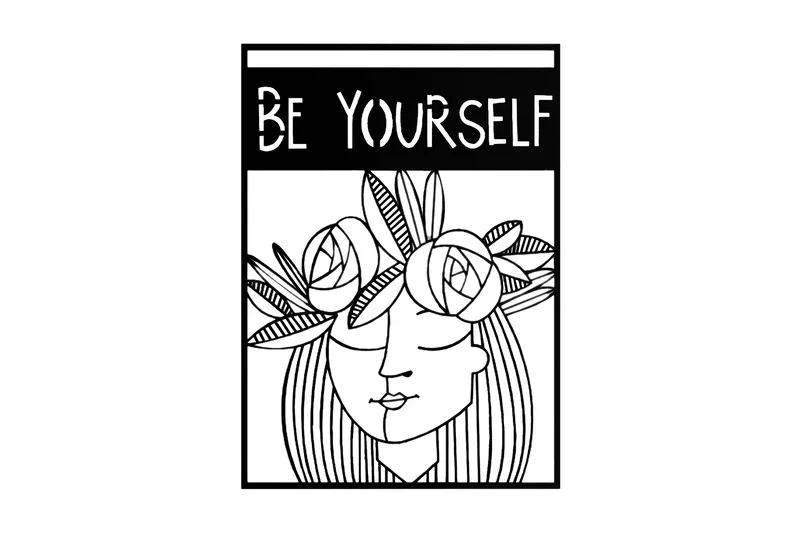 Dekorativ Veggdekor 50x70 cm, Svart