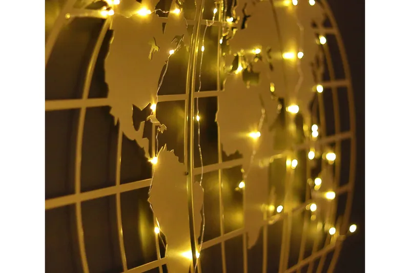 Dekorativ Veggdekor 60x120 cm - GOLD - Innredning - Veggdekorasjon - Skilt - Metallskilt