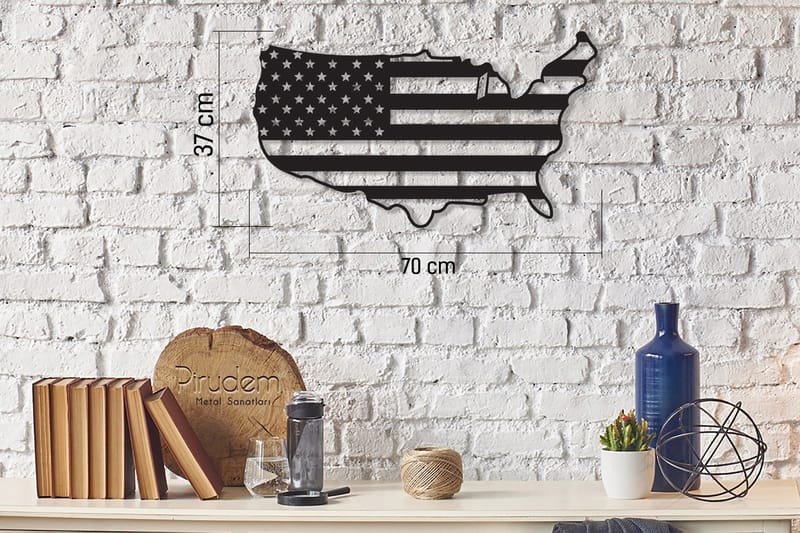 Dekorativ Veggdekor 70x37 cm - Svart - Innredning - Veggdekorasjon - Skilt - Metallskilt