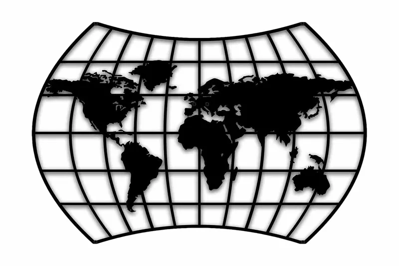 Dekorativ Veggdekor 74x49 cm, Svart