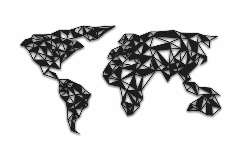 Dekorativ Veggdekor 87x47 cm, Svart