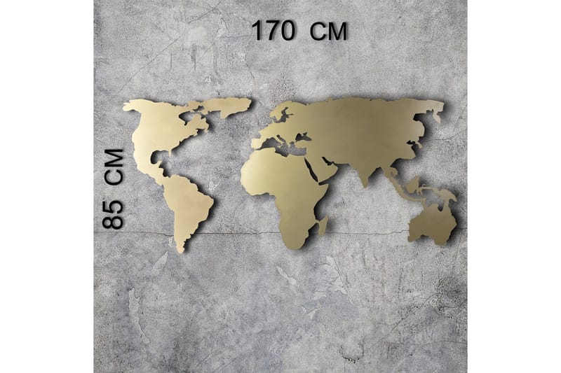 Dekorativ Veggpynt - Gull - Innredning - Veggdekorasjon - Skilt - Metallskilt