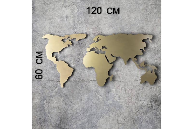 Dekorativ Veggpynt - Gull - Innredning - Veggdekorasjon - Skilt - Metallskilt