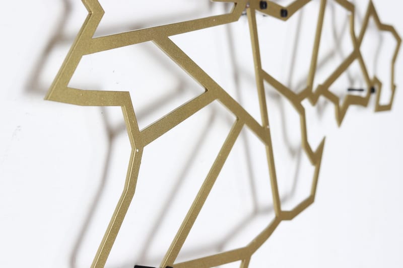 Dekorativ Veggpynt - Gull - Innredning - Veggdekorasjon - Skilt - Metallskilt