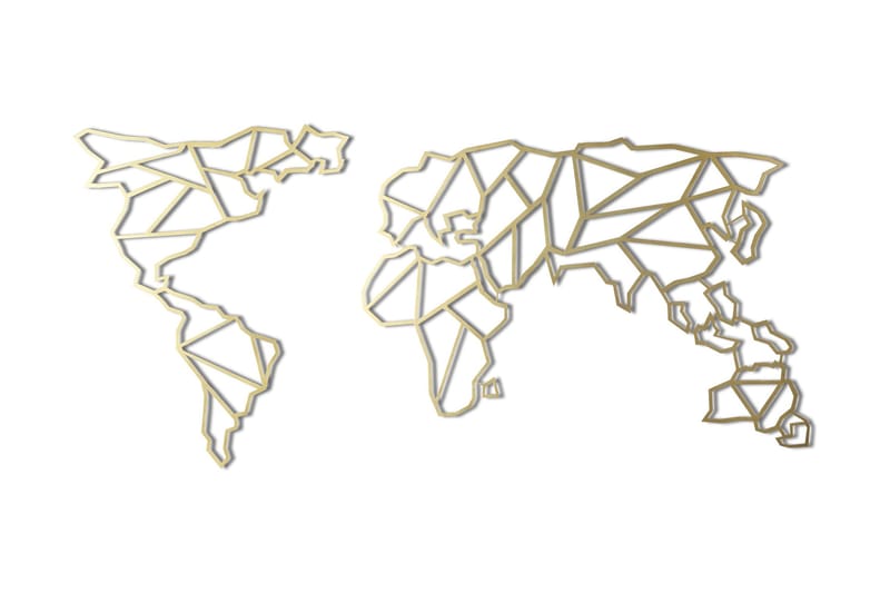 Dekorativ Veggpynt, Gull