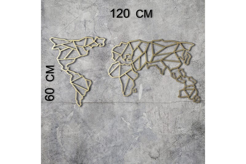 Dekorativ Veggpynt - Gull - Innredning - Veggdekorasjon - Skilt - Metallskilt