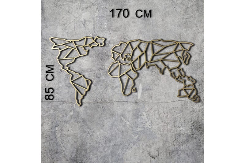 Dekorativ Veggpynt - Gull - Innredning - Veggdekorasjon - Skilt - Metallskilt