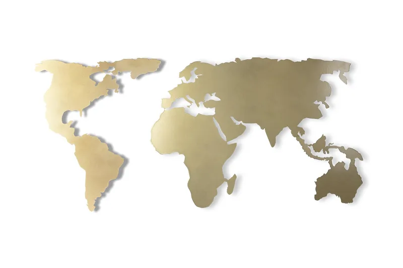 Dekorativ Veggpynt - Gull - Innredning - Veggdekorasjon - Skilt - Metallskilt