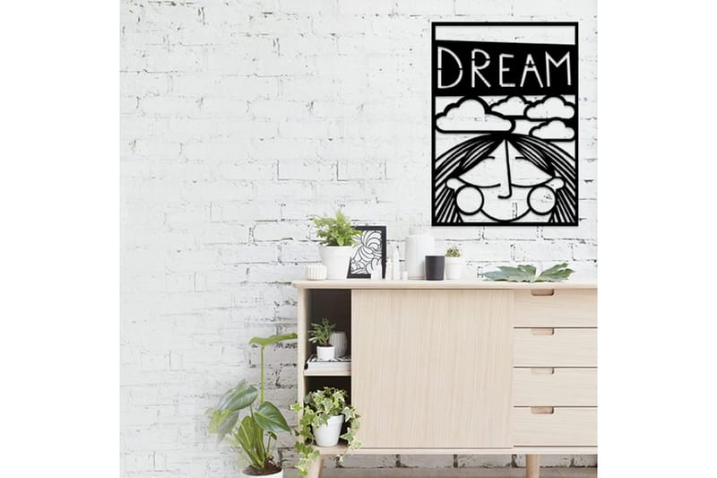 Dekorativ Veggpynt - Svart - Innredning - Veggdekorasjon - Skilt - Metallskilt