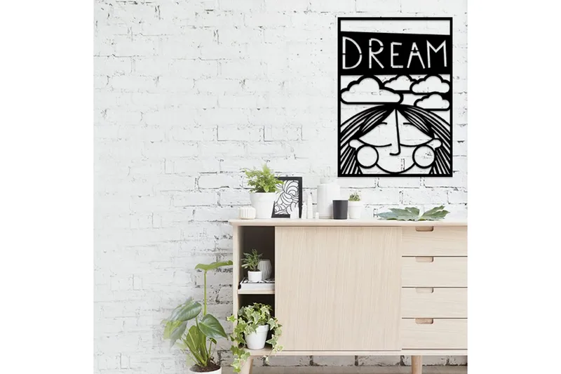 Dekorativ Veggpynt - Svart - Innredning - Veggdekorasjon - Skilt - Metallskilt