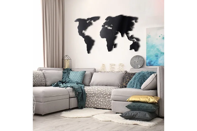 Dekorativ Veggpynt - Svart - Innredning - Veggdekorasjon - Skilt - Metallskilt