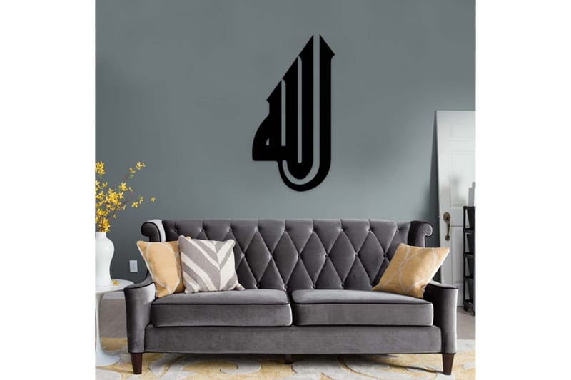 Dekorativ Veggpynt - Svart - Innredning - Veggdekorasjon - Skilt - Metallskilt