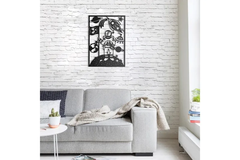 Dekorativ Veggpynt - Svart - Innredning - Veggdekorasjon - Skilt - Metallskilt