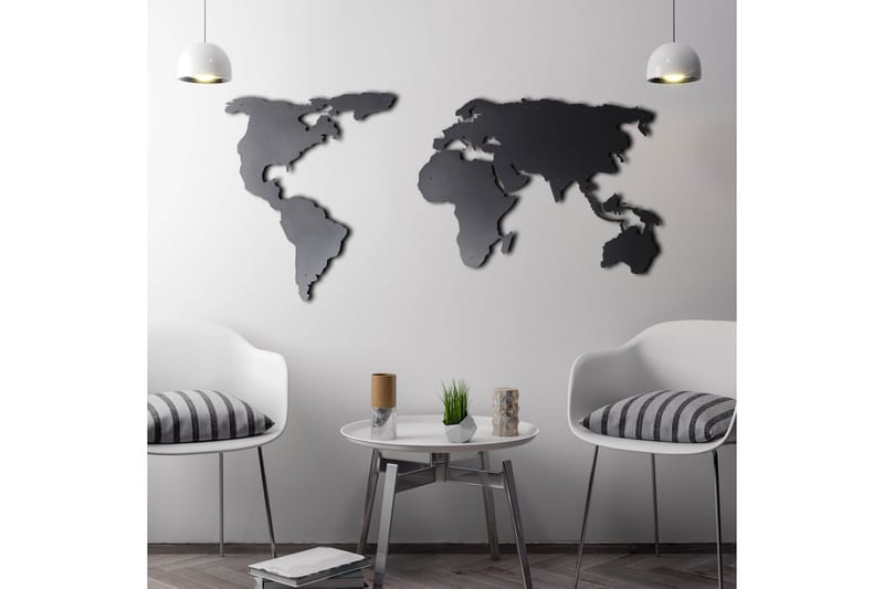 Dekorativ Veggpynt - Svart - Innredning - Veggdekorasjon - Skilt - Metallskilt