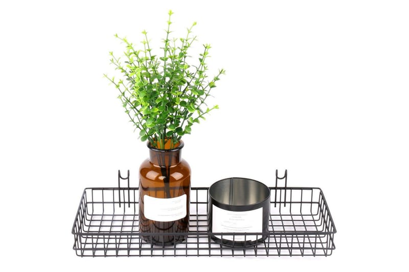 Dekorativ Veggpynt - Svart - Oppbevaring - Oppbevaring til småting - Kurver - Trådkurve