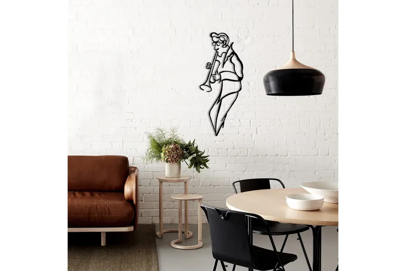 Dekorativ Veggpynt - Svart - Innredning - Veggdekorasjon - Skilt - Metallskilt