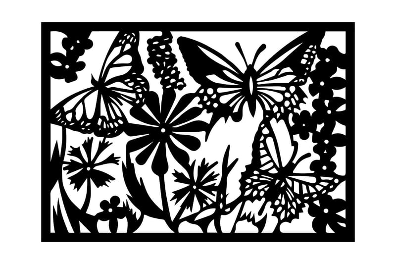 Dekorativ Veggpynt - Svart - Innredning - Veggdekorasjon - Skilt - Metallskilt