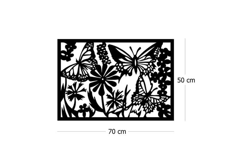 Dekorativ Veggpynt - Svart - Innredning - Veggdekorasjon - Skilt - Metallskilt
