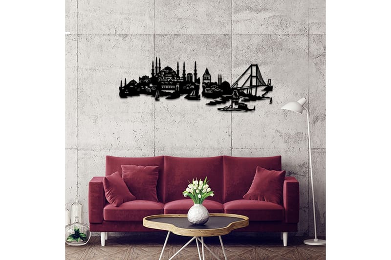 Dekorativ Veggpynt - Svart - Innredning - Veggdekorasjon - Skilt - Metallskilt