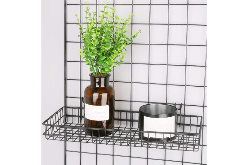 Dekorativ Veggpynt - Svart - Oppbevaring - Oppbevaring til småting - Kurver - Trådkurve