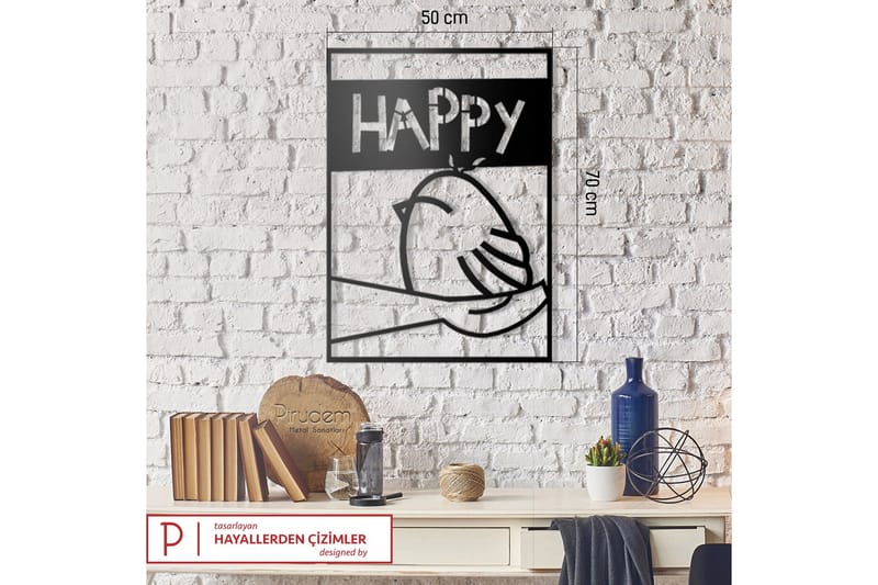 Dekorativ Veggpynt - Svart - Innredning - Veggdekorasjon - Skilt - Metallskilt