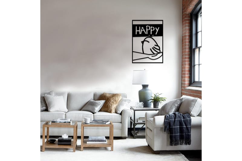 Dekorativ Veggpynt - Svart - Innredning - Veggdekorasjon - Skilt - Metallskilt