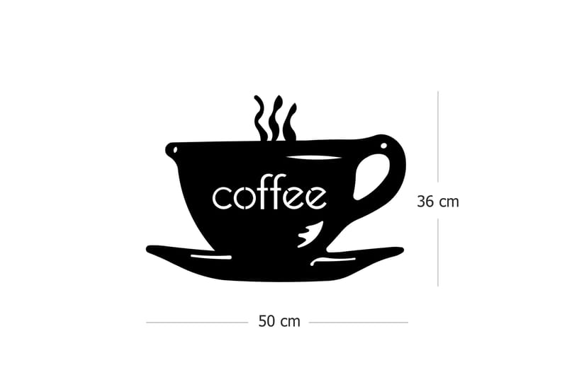 Dekorativ Veggpynt - Svart - Innredning - Veggdekorasjon - Skilt - Metallskilt