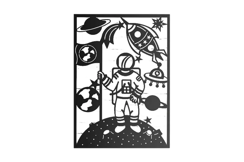 Dekorativ Veggpynt - Svart - Innredning - Veggdekorasjon - Skilt - Metallskilt