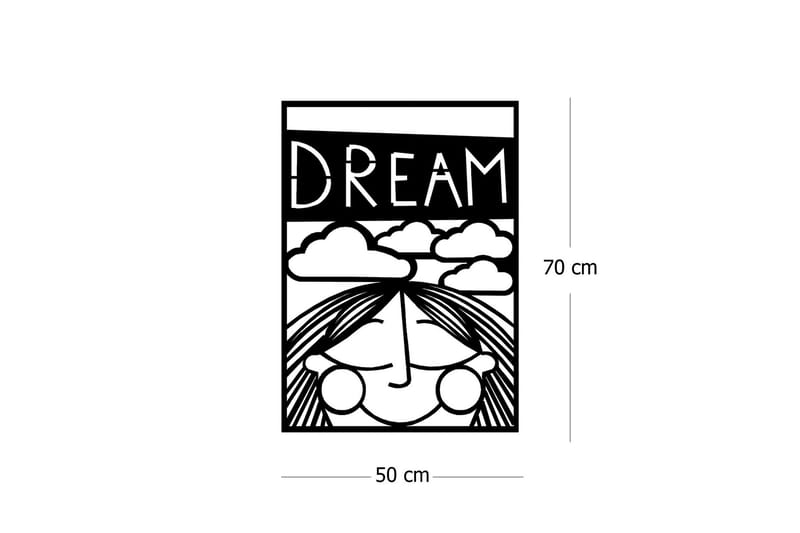 Dekorativ Veggpynt - Svart - Innredning - Veggdekorasjon - Skilt - Metallskilt