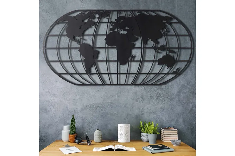 Dekorativt metallveggtilbehør 60x120 - Innredning - Veggdekorasjon - Skilt - Metallskilt