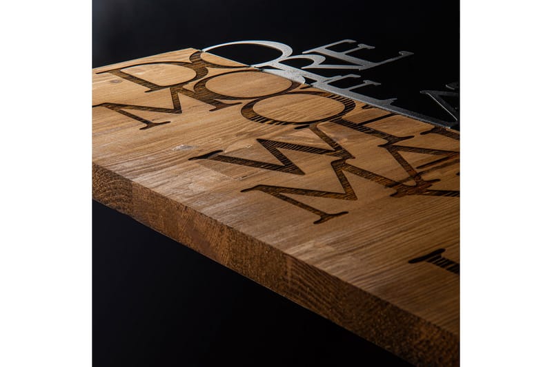 Do More Of What Makes You Happy Veggdekor - Svart/Valnøtt - Innredning - Veggdekorasjon - Skilt - Metallskilt