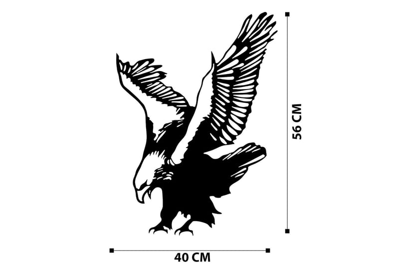 Eagle Metal Decor Veggdekor - Svart - Innredning - Veggdekorasjon - Skilt - Metallskilt