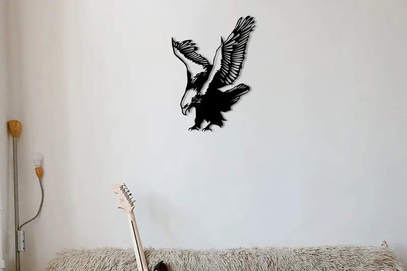 Eagle Metal Decor Veggdekor, Svart