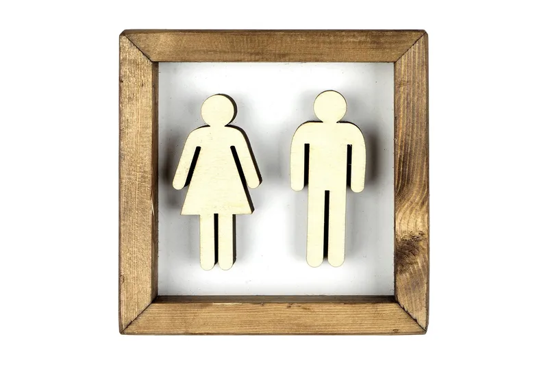 Erkent Skilt 17 cm, Mørkebrun/Hvit