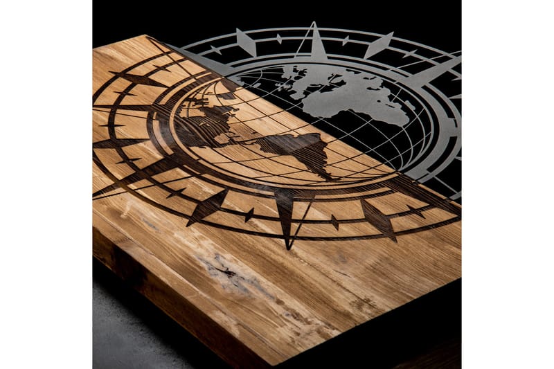 Esila Veggdekor - Svart/Valnøtt - Innredning - Veggdekorasjon - Skilt - Metallskilt