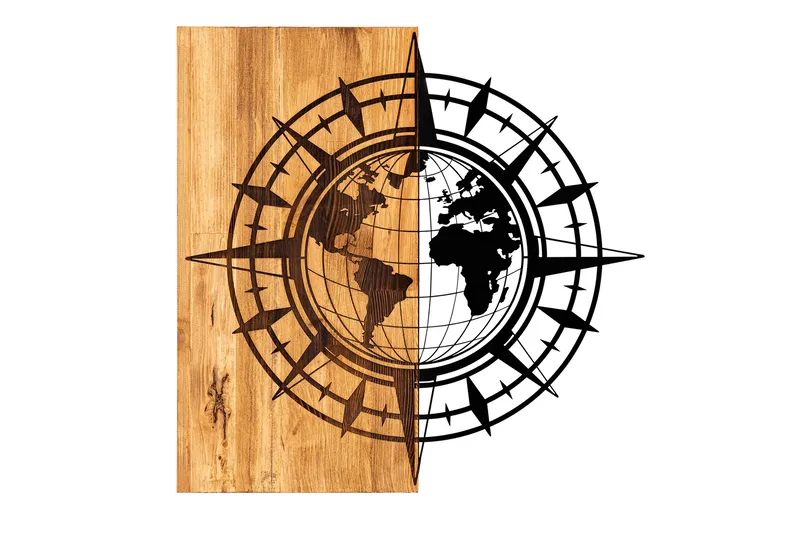 Esila Veggdekor, Svart/Valnøtt